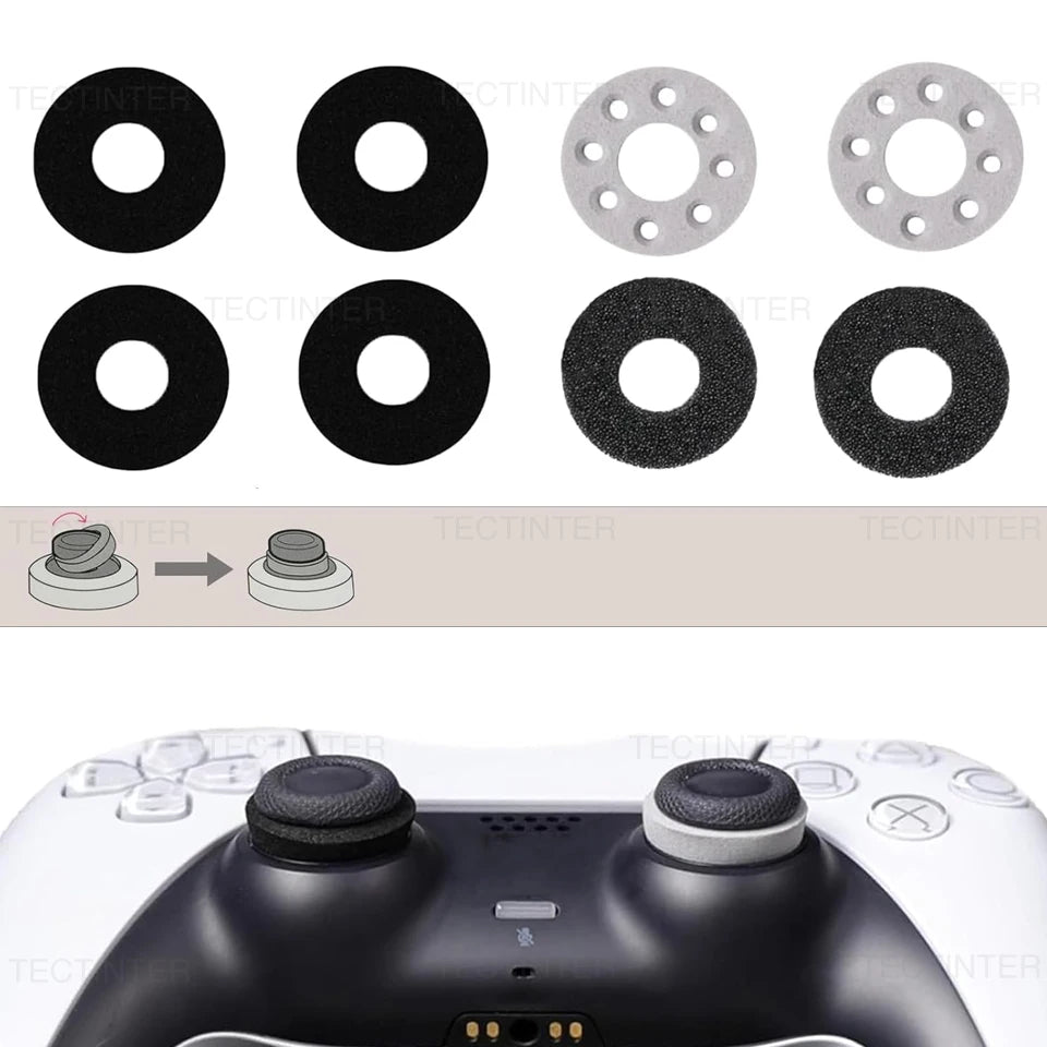 Precision aim rings in three hardnesses and installed under a thumbstick
