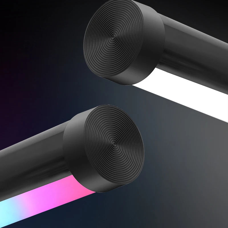 Close-up of the Glow Bar's front light and rear RGB strip