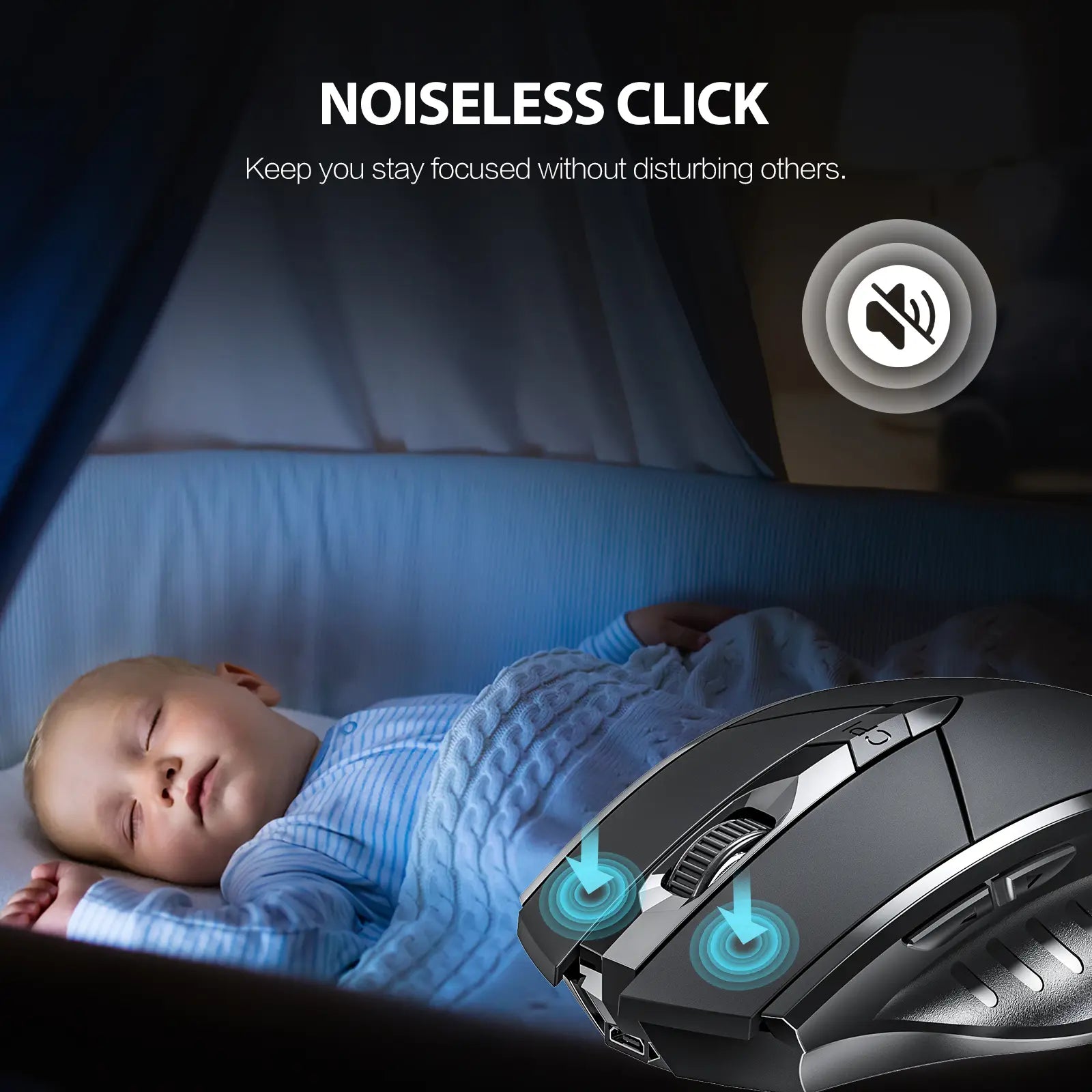 Rechargeable Multi-Device Wireless Bluetooth Mouse