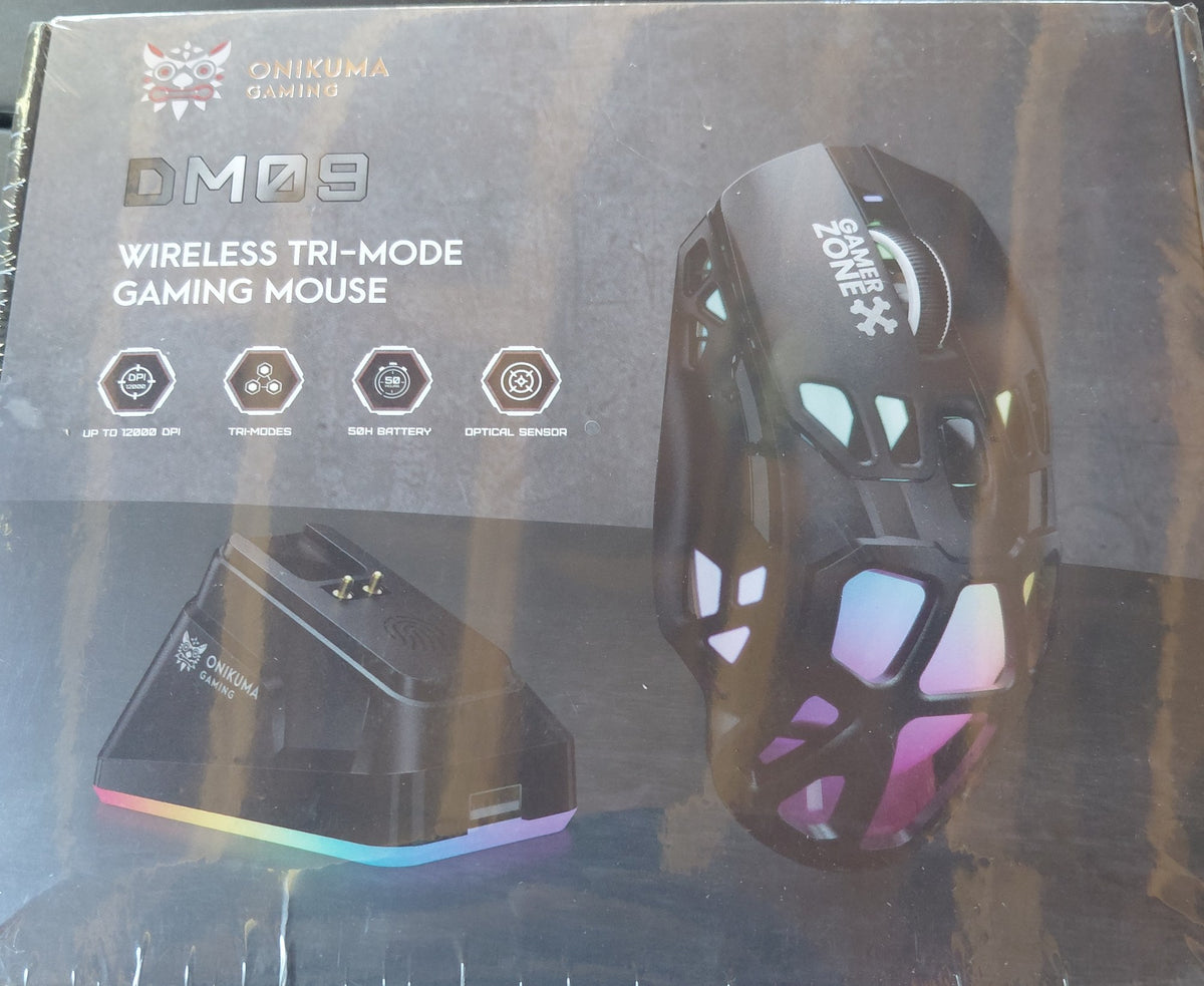ONIKUMA DM09 wireless tri-mode gaming mouse retail box front